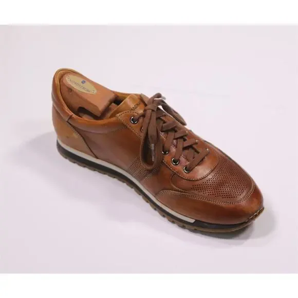Magnanni Lizandro Marlow Honey Brown Lowtop Leather Sneakers US 9 - Picture 7 of 12